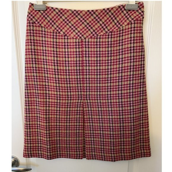 Gap Wool Skirt in Multicolour Plaid (Size US 4/waist 29"/length 22.25") - Picture 1 of 4
